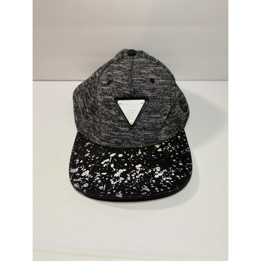 Original Chuck Trademark Bear Snap Back Hat Black White Gray Logo